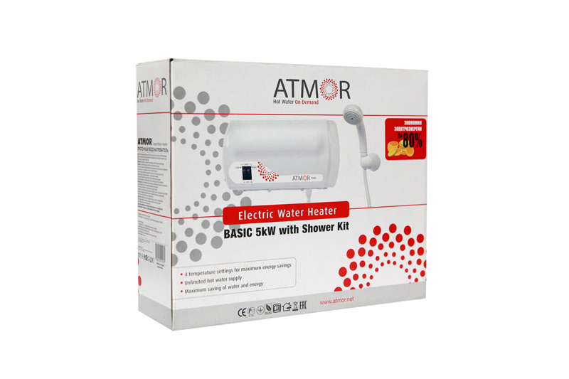 Купить Водонагреватель проточный ATMOR BASIC+ 5кВт душ — Фото 4