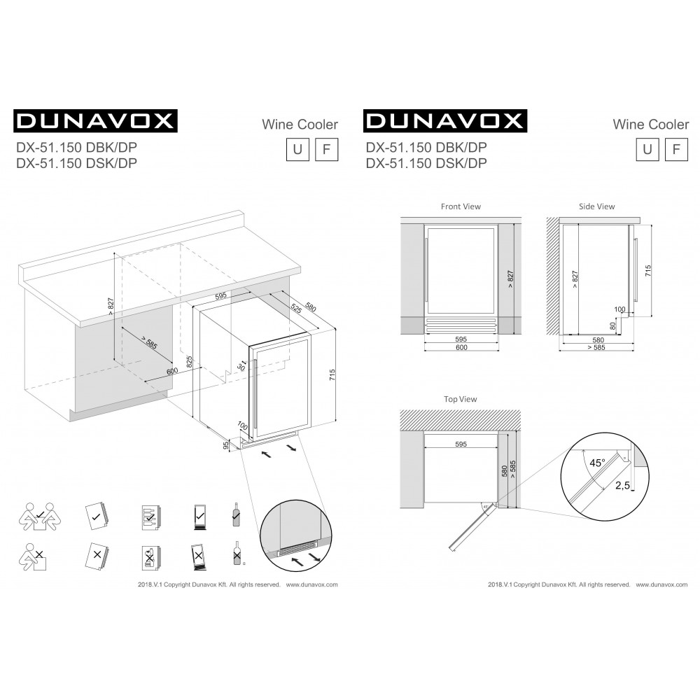 Купить Встраиваемый винный шкаф DUNAVOX DX-51.150DBK/DP — Фото 14