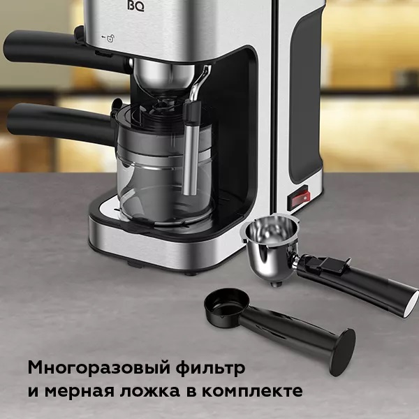 Купить Кофеварка BQ CM4000 Стальной-черный — Фото 10