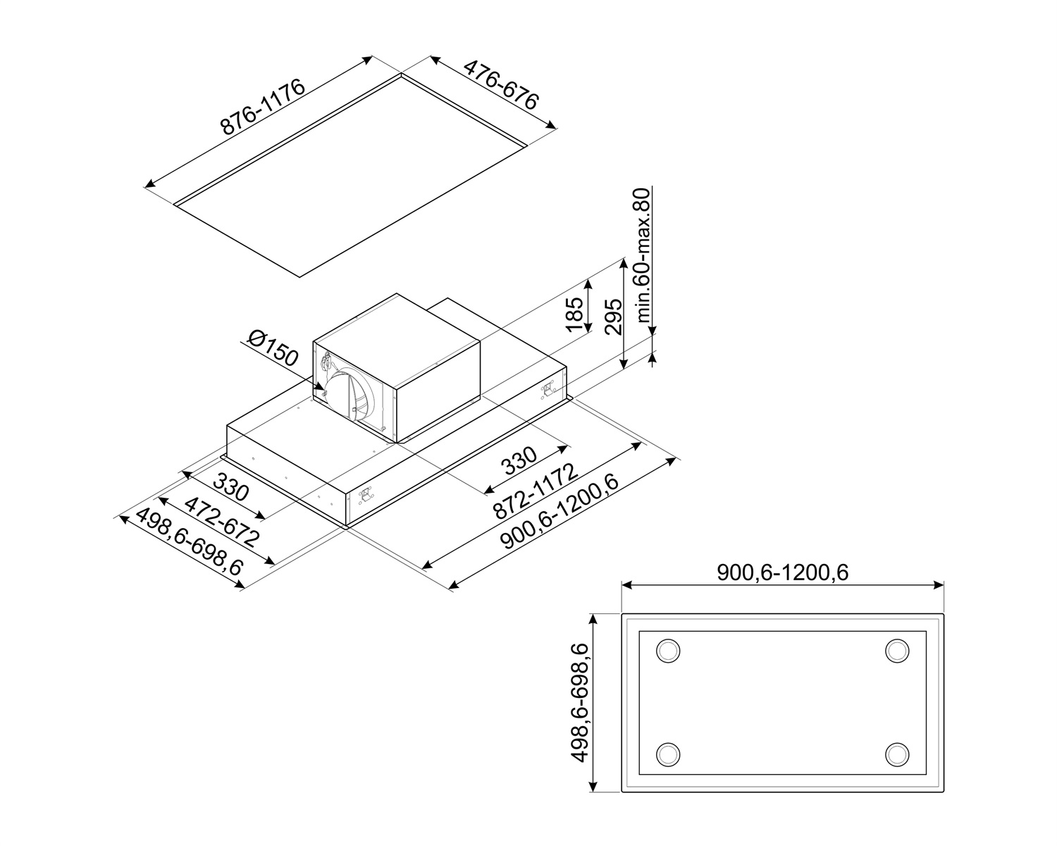 Купить Вытяжка встраиваемая SMEG KSCB120XE — Фото 2