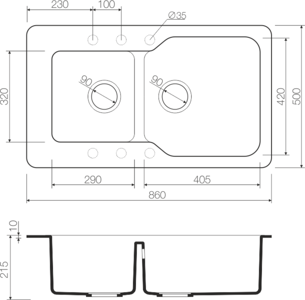 Купить Мойка OMOIKIRI Maru 86-CH Tetogranit/шампань — Фото 2