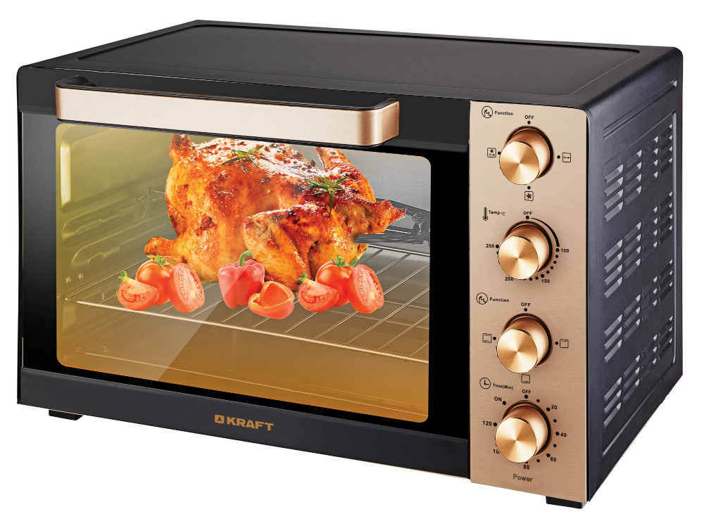 Мини-печь KRAFT КF-MO6011RKGL (золотой)																		 — описание, фото, цены в интернет-магазине PT Stores