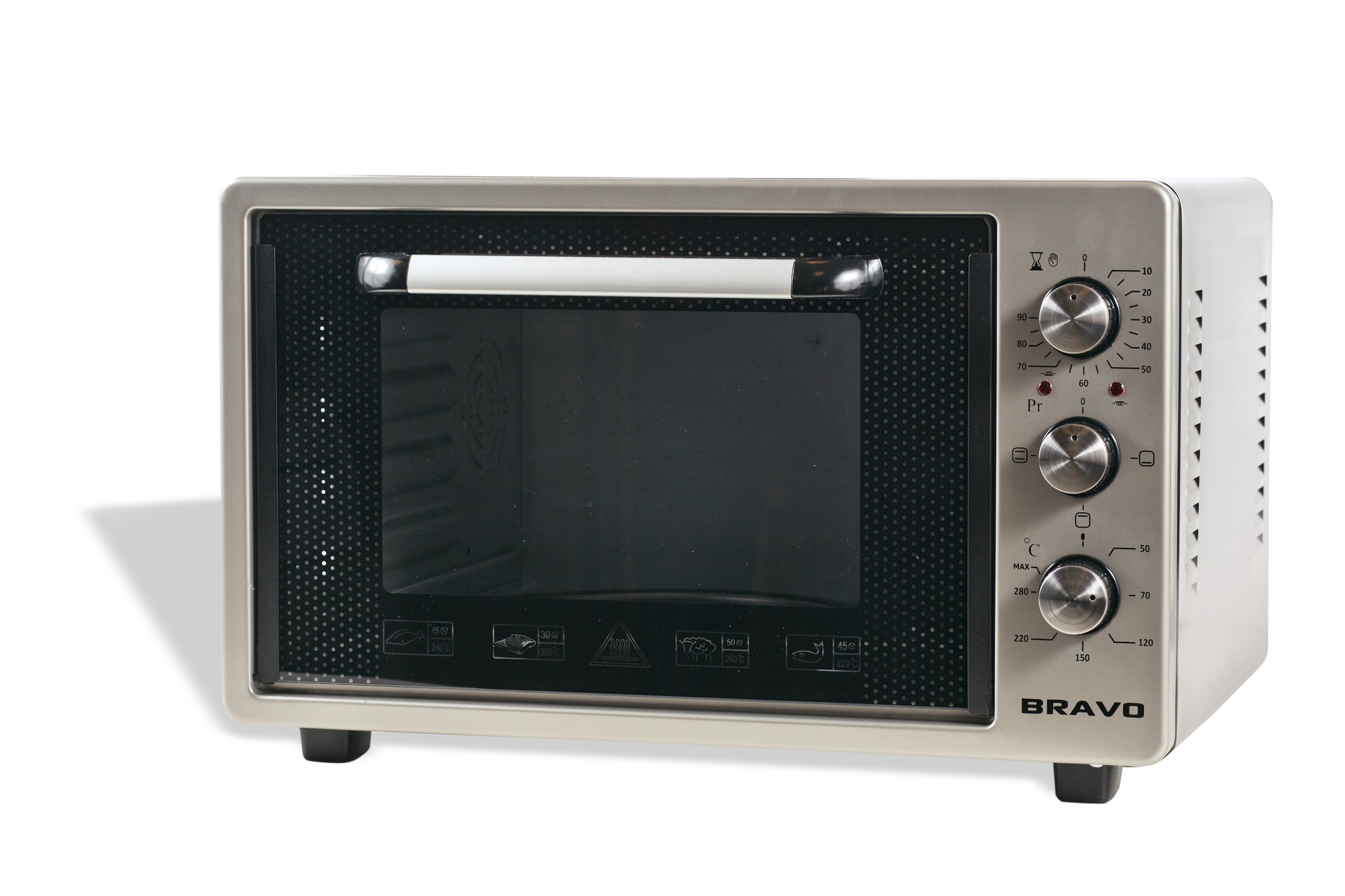 Мини-печь BRAVO FO-36SBL серебристо-черная																		 — описание, фото, цены в интернет-магазине PT Stores
