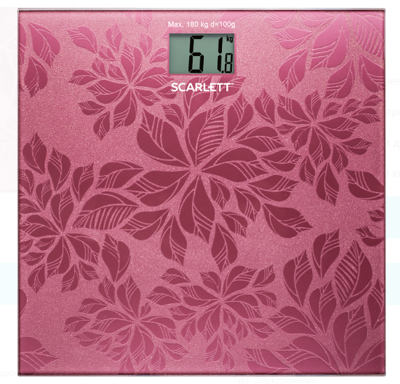 Напольные весы Scarlett SC-217 Pink																		 — описание, фото, цены в интернет-магазине PT Stores