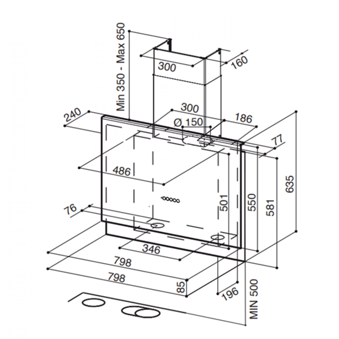 Купить Наклонная вытяжка FABER TALIKA DG MATT A80 — Фото 3