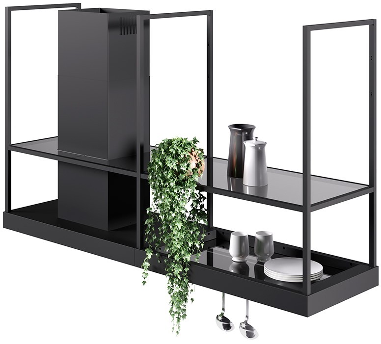 Купить Островная вытяжка FABER T-SHELF EV8 BK MATT A180 — Фото 2