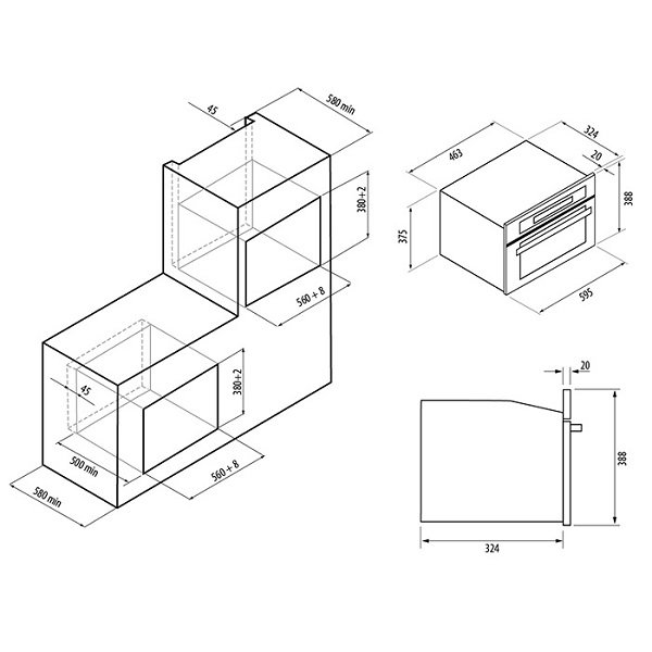 Купить Встраиваемая СВЧ печь Fornelli MGA 60 ARGENTO IX — Фото 2