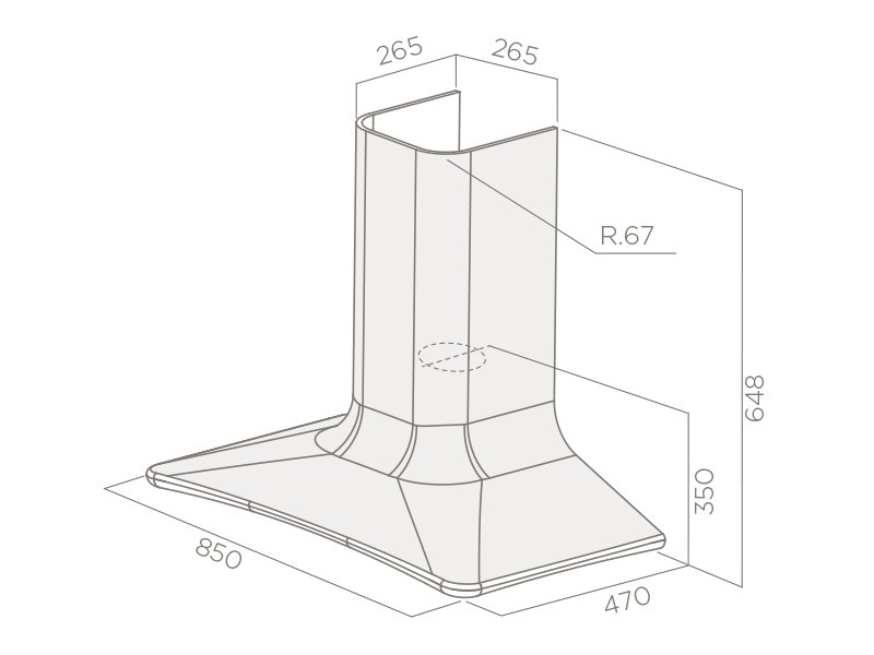 Купить Купольная вытяжка ELICA SWEET UMBER/F/85 — Фото 2