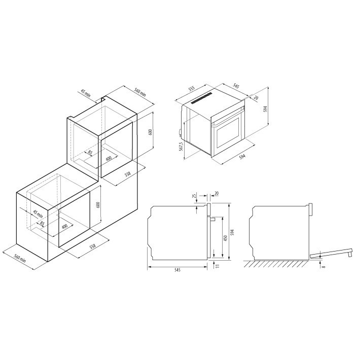 Купить Электрический духовой шкаф KRONA LINEA 60 BL — Фото 7