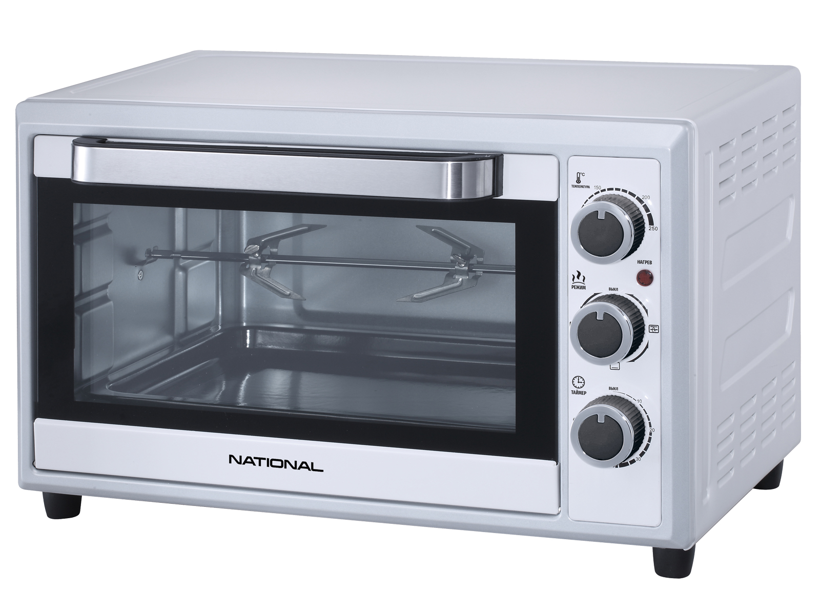 Мини-печь National NK-MO365 white																		 — описание, фото, цены в интернет-магазине PT Stores