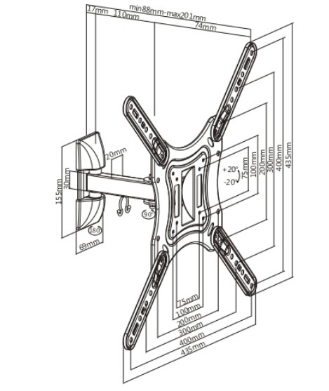 Купить Кронштейн ULTRAMOUNTS UM 868 черный — Фото 2