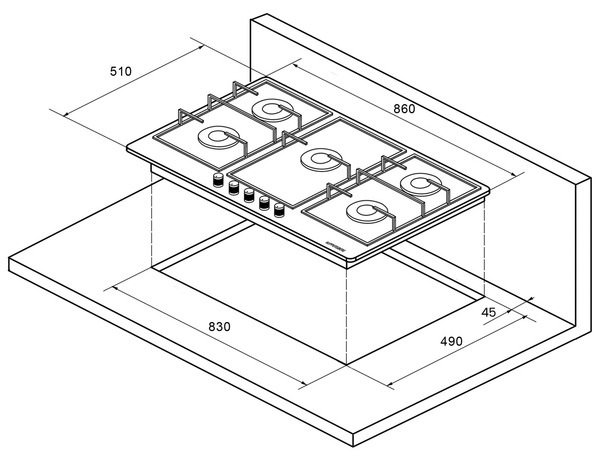 Купить Газовая варочная панель KUPPERSBERG TS 99 X — Фото 2