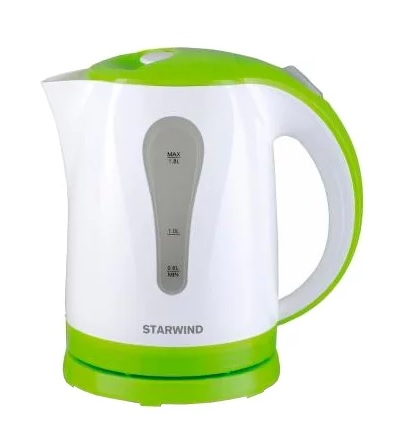 Чайник Starwind SKP2215 белый/зеленый																		 — описание, фото, цены в интернет-магазине PT Stores