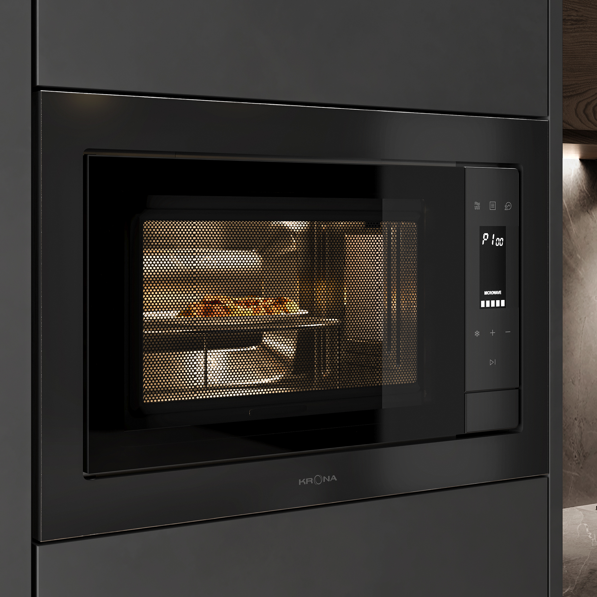 Купить Встраиваемая СВЧ печь KRONA ESSEN 60 BL — Фото 2