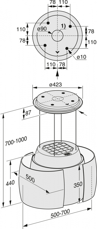 Купить Островная вытяжка MIELE DA7378D AURA  BRWS — Фото 3