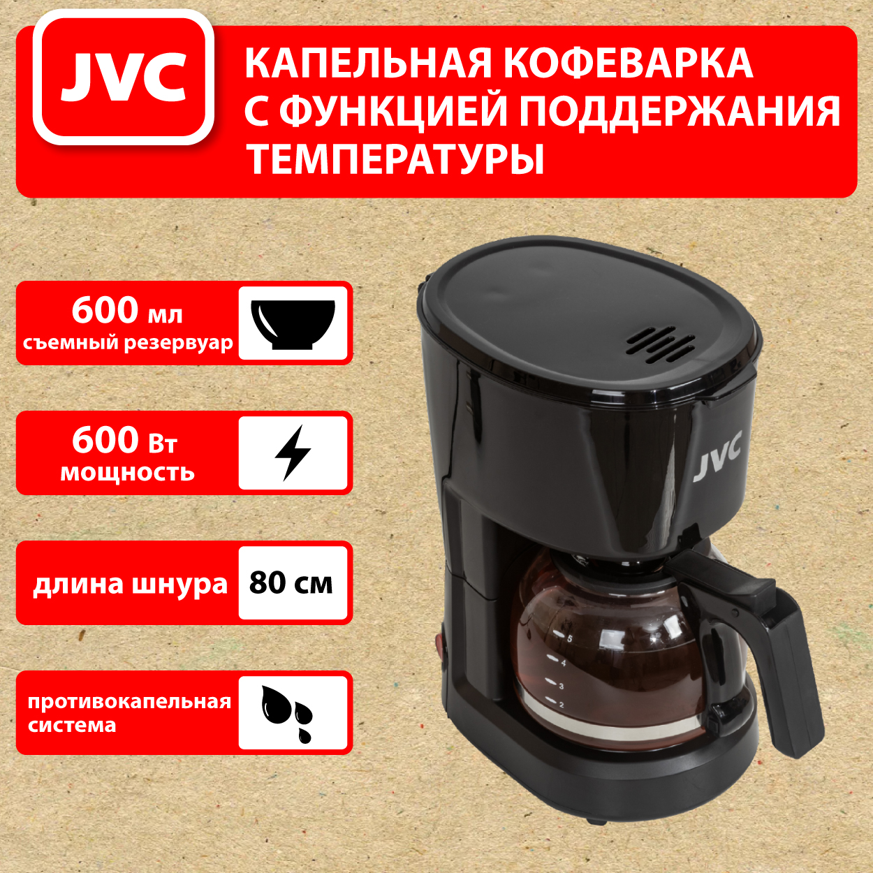 Купить Кофеварка JVC JK-CF25 black — Фото 14