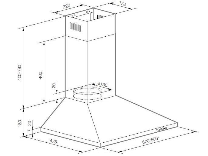 Купить Купольная вытяжка GRAUDE DHP 50.0 S — Фото 2