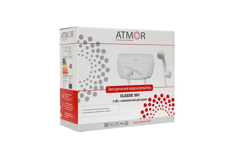 Купить Водонагреватель проточный ATMOR CLASSIC 501 5кВт (душ) — Фото 5