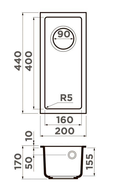 Купить Мойка OMOIKIRI Bosen 20-U-BL Tetogranit/черный — Фото 4