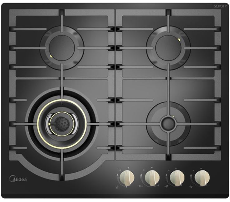 Газовая варочная панель Midea MG696VGB																		 — описание, фото, цены в интернет-магазине PT Stores