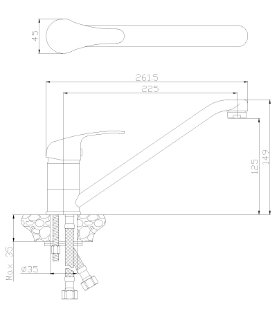 Купить Смеситель Rossinka Y35-21 Смеситель для кухни — Фото 2
