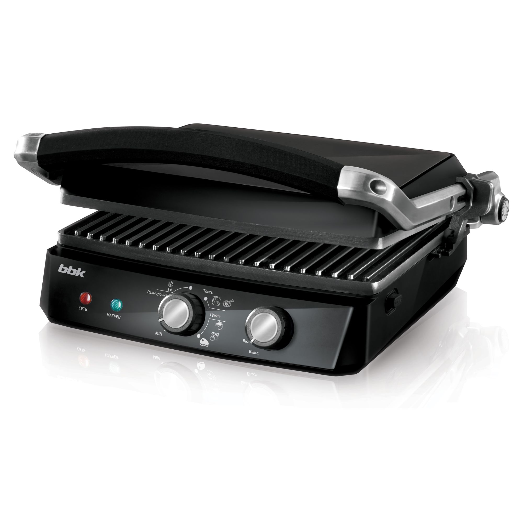 Купить Электрический гриль BBK BEG2002 черный/металлик — Фото 8
