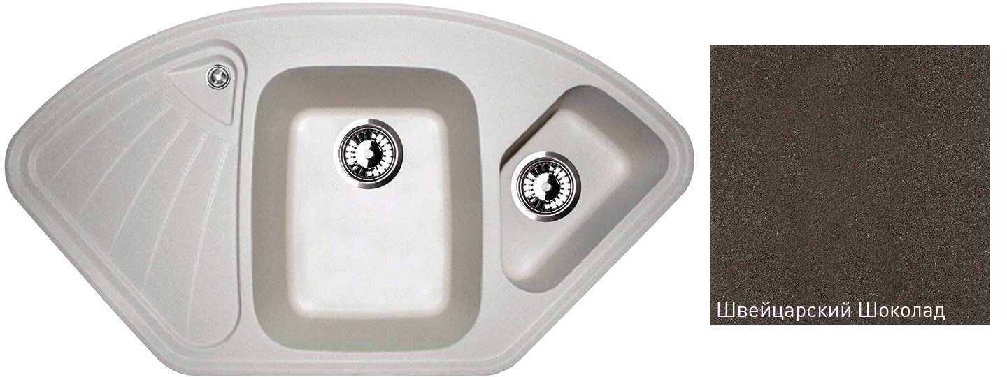 Мойка Zigmund & Shtain Eckig 1000.2 Швейц.шоколад																		 — описание, фото, цены в интернет-магазине PT Stores
