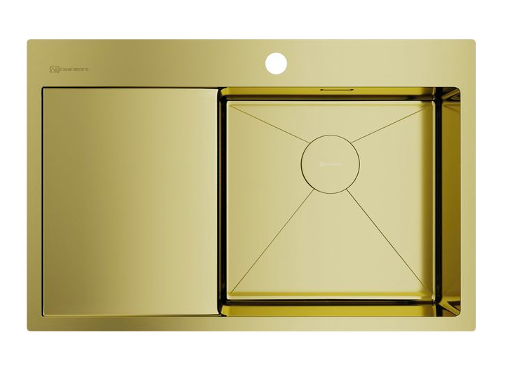 Мойка OMOIKIRI Akisame 78-LG-R нерж.сталь/светлое золото																		 — описание, фото, цены в интернет-магазине PT Stores