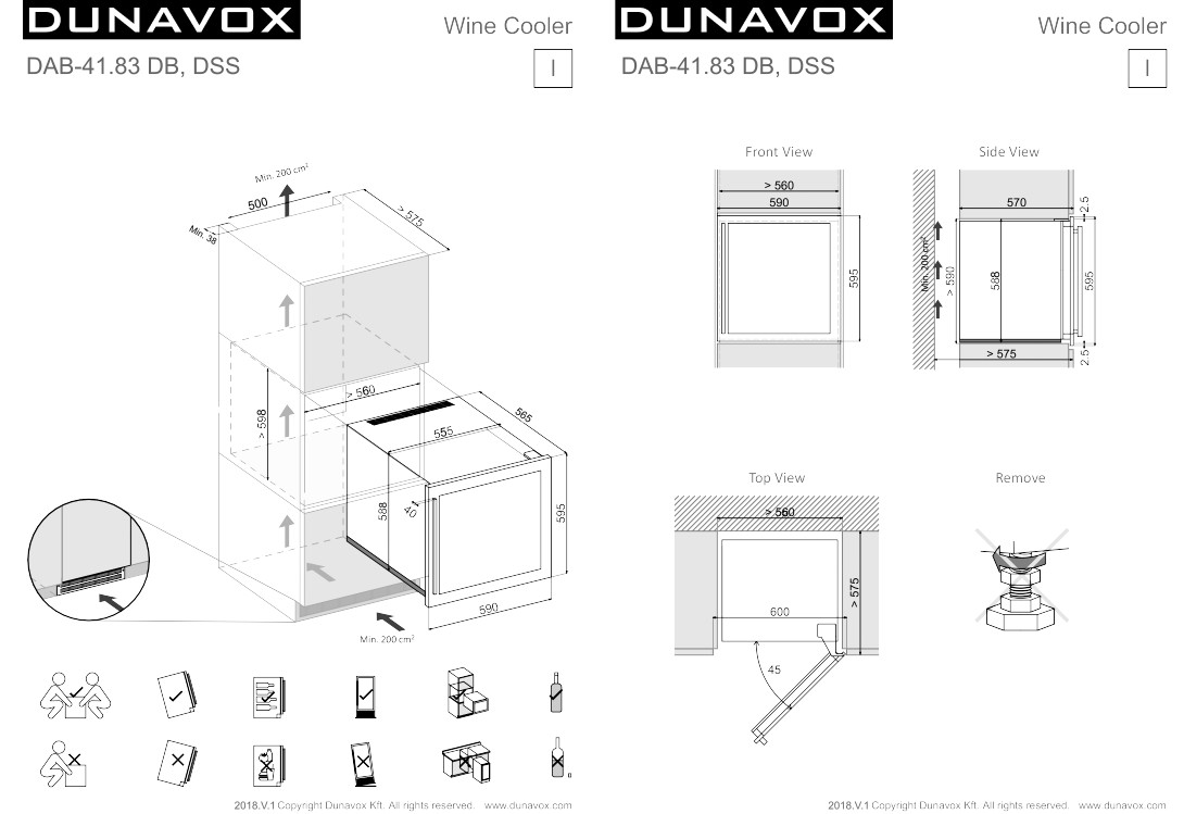 Купить Встраиваемый винный шкаф DUNAVOX DAB-41.83DSS — Фото 2