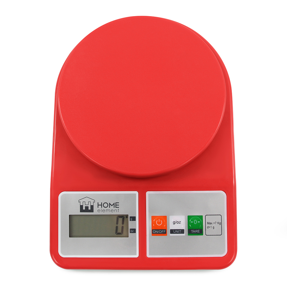 Кухонные весы HOME-ELEMENT HE-SC930 яркий рубин																		 — описание, фото, цены в интернет-магазине PT Stores