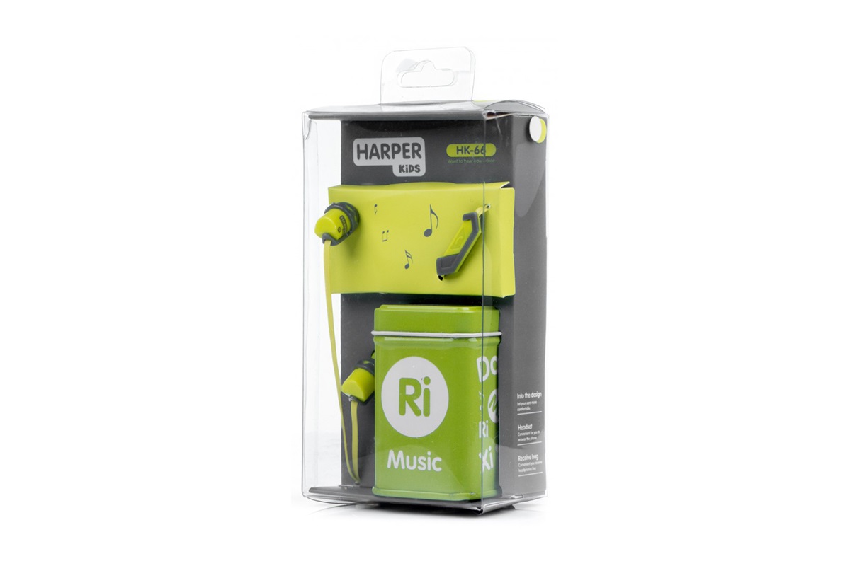Наушники HARPER KIDS HK-66 Green																		 — описание, фото, цены в интернет-магазине PT Stores