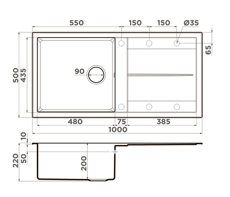 Купить Мойка OMOIKIRI Sumi 100A-GB Artceramic/графит — Фото 2