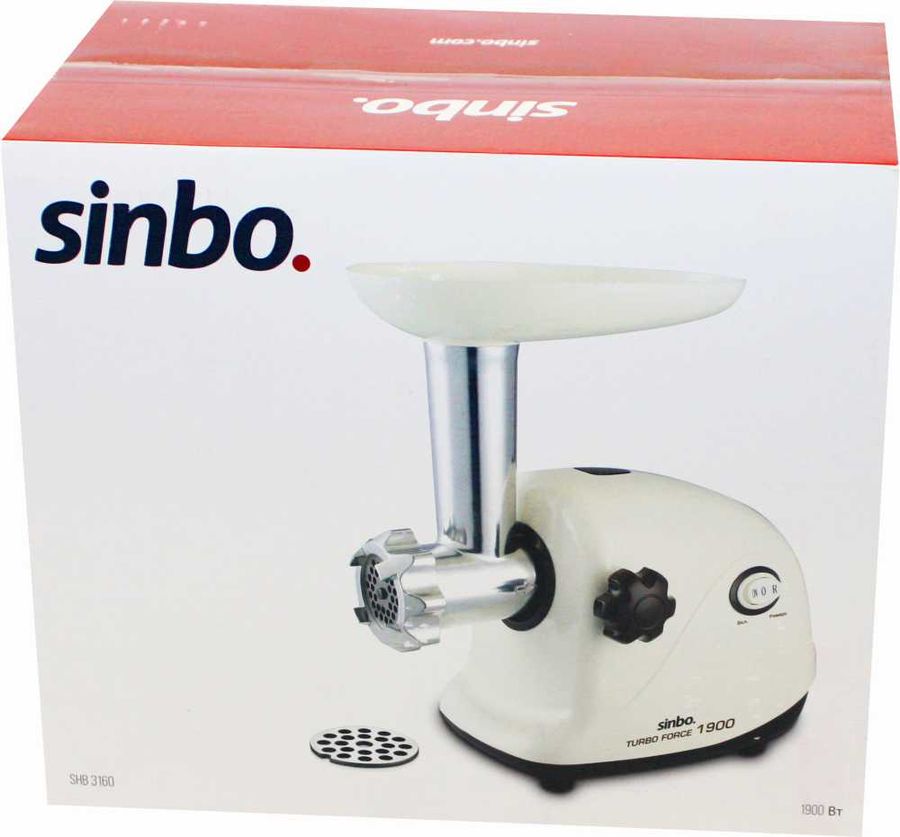 Купить Мясорубка Sinbo SHB 3160 1900Вт белый/черный — Фото 6