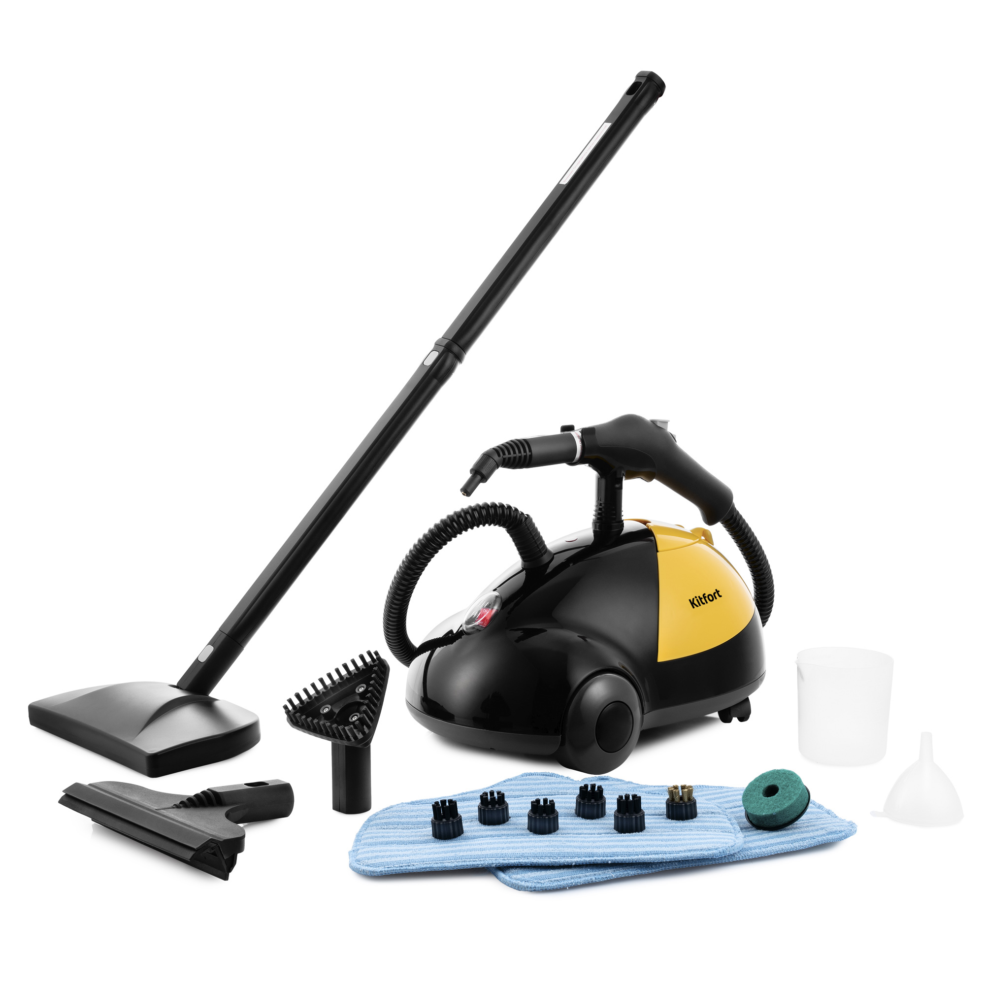 Купить Отпариватели и пароочистители Kitfort КТ-931 черный/оранжевый — Фото 3