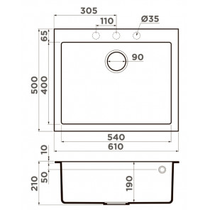 Купить Мойка OMOIKIRI Bosen 61A-GR Artceramic/Leningrad grey — Фото 2