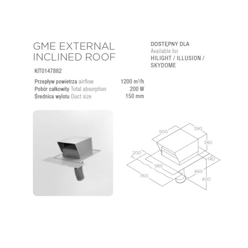  ELICA GME EXTERNAL INCLINED ROOF																		 — описание, фото, цены в интернет-магазине PT Stores
