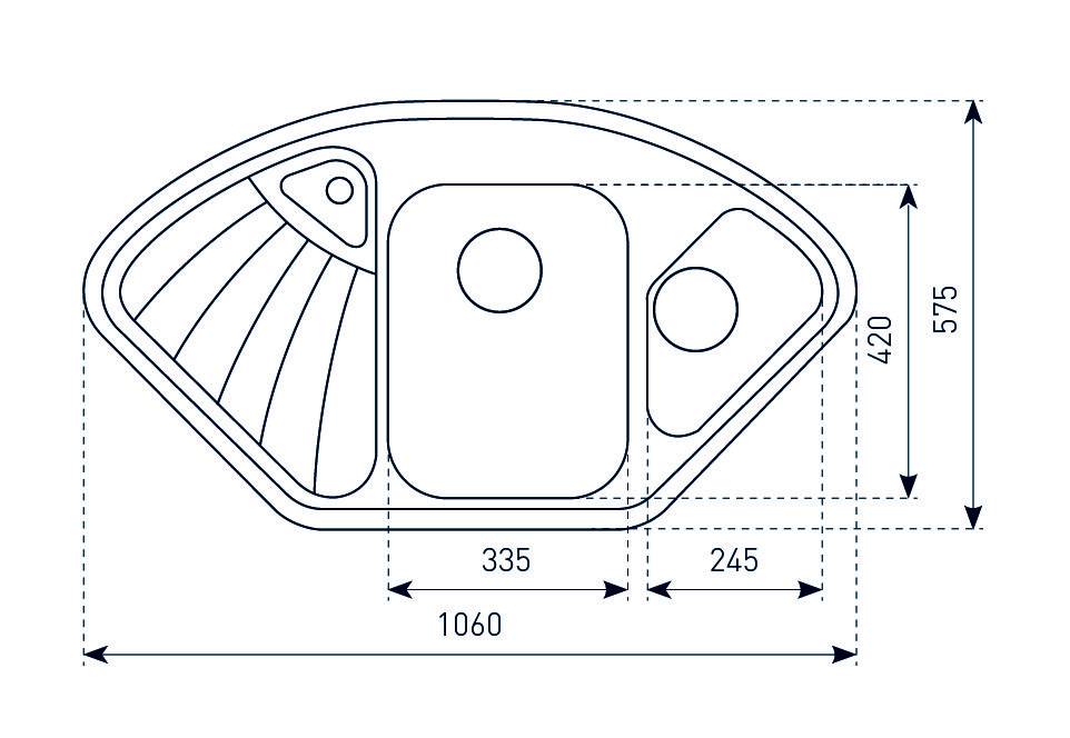Купить Мойка Zigmund & Shtain Eckig 1000.2 Швейц.шоколад — Фото 4