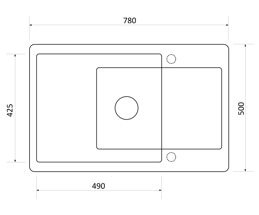 Купить Мойка Zigmund & Shtain Rechteck 780.490 Осен.трава — Фото 2