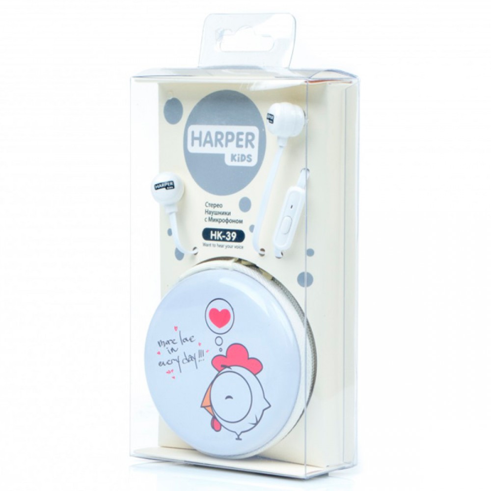Наушники HARPER KIDS HK-39 White																		 — описание, фото, цены в интернет-магазине PT Stores