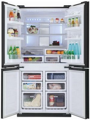 Холодильник SHARP SJ-FJ97VBK																		 — описание, фото, цены в интернет-магазине PT Stores