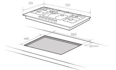 Купить Газовая варочная панель Midea MG7560TGB — Фото 2