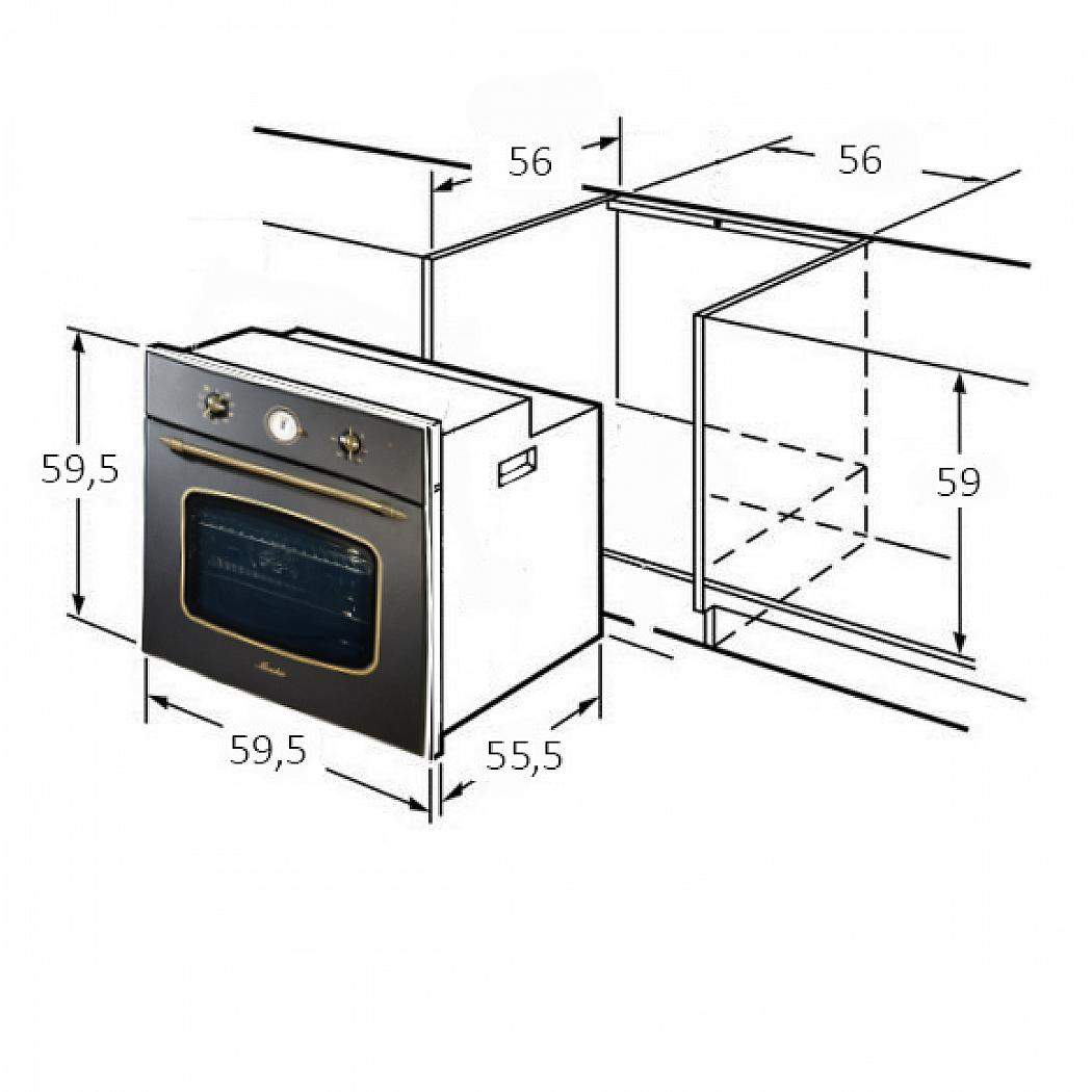 Купить Электрический духовой шкаф Monsher MBO 65M90M3 CB BK — Фото 5