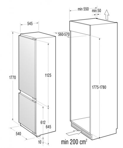 Купить Встраиваемый холодильник Gorenje GDC 67178 F — Фото 2
