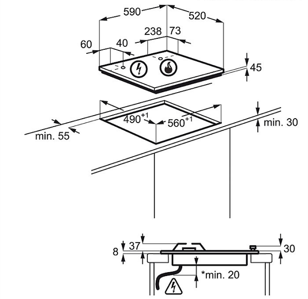 Купить Газовая варочная панель Electrolux GPE 363 MW — Фото 2