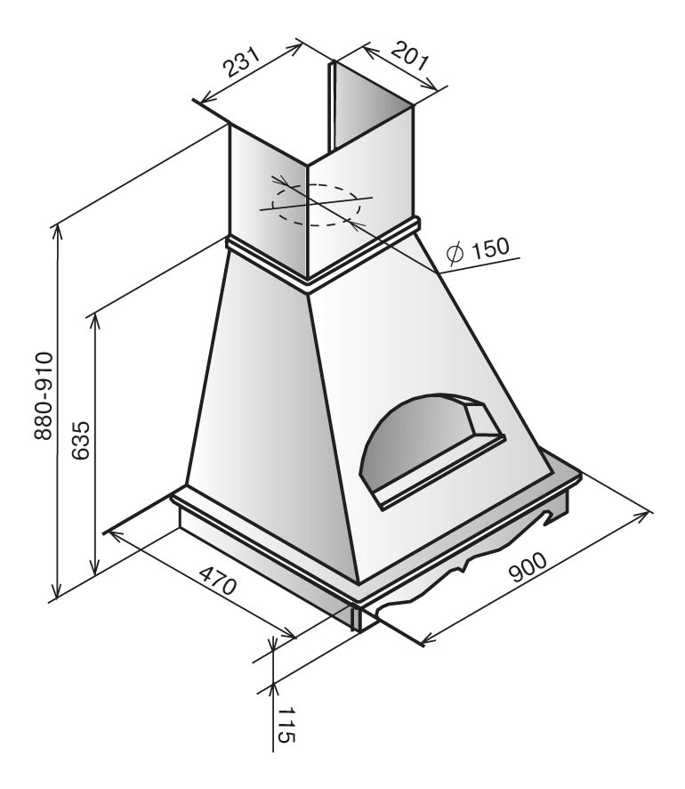 Купить Купольная вытяжка ELIKOR Бельведер 90П-650-П3Д бежевый/дуб неокр — Фото 2