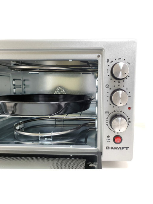 Купить Мини-печь KRAFT KF-MO3800GR серая — Фото 3