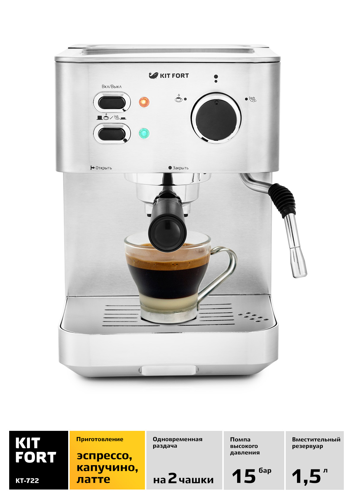 Купить Кофеварка Kitfort KT-722 — Фото 3