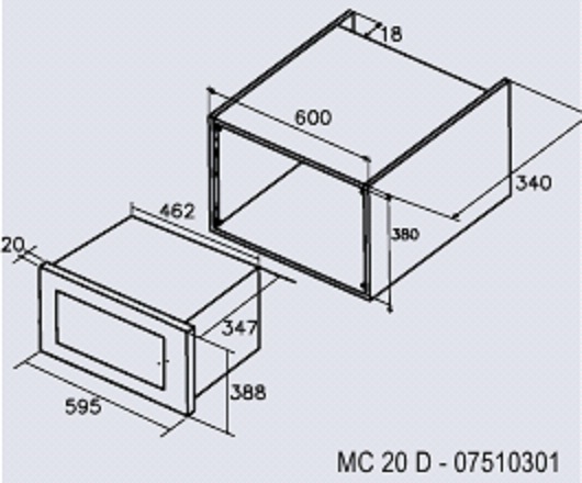 Купить Встраиваемая СВЧ печь CATA МС 20 IX — Фото 2