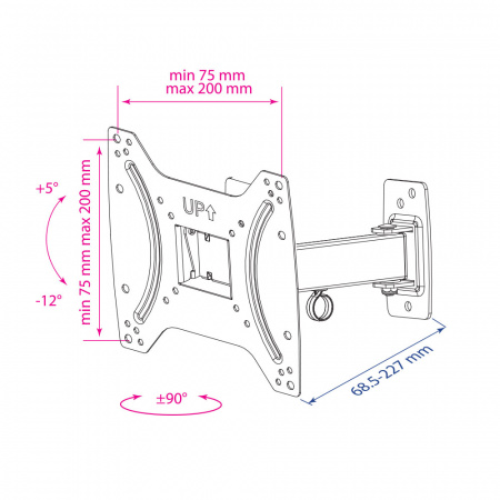 Купить Кронштейн Kromax OPTIMA-203 black — Фото 2