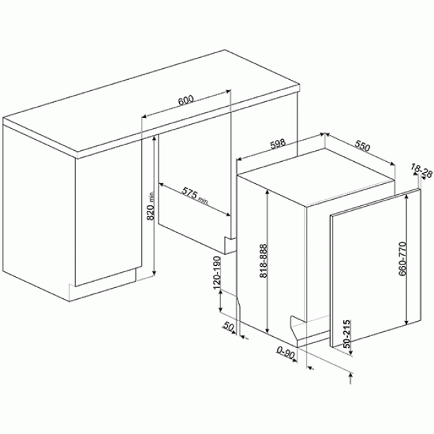 Купить Встраиваемая посудомоечная машина SMEG PL7233TX — Фото 3